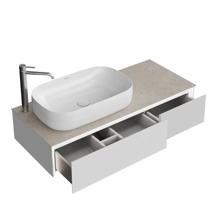 Тумба Kerama Marazzi MAGICA МАДЖИКА MA.120.2\MGR.M подвесная 120, 2 ящика, утренний серый матовый