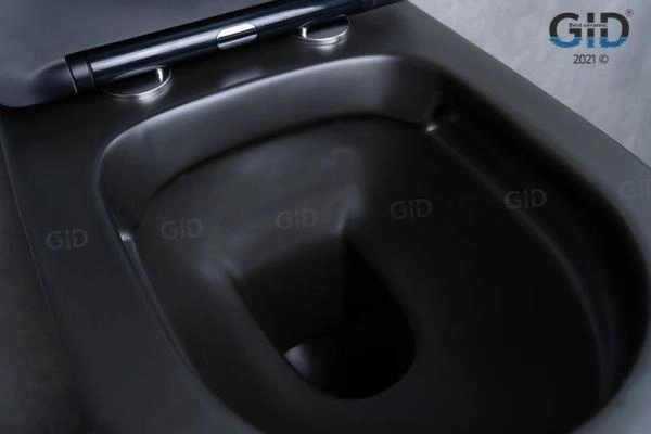 Унитаз Gid Tr2130bm 48 см подвесной безободковый микролифт черный матовый