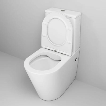 Унитаз Grossman GR-4480MS Color (620*365*810) БЕЛЫЙ МАТОВЫЙ напольный Безободковый с тонкой крышкой