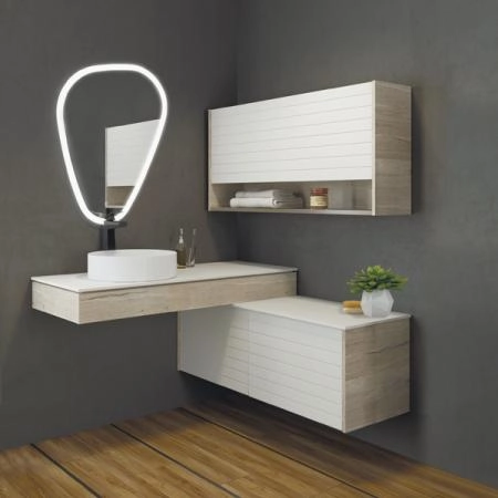 Шкаф Comforty Клеон-120 00-00000823 подвесной белый/Дуб дымчатый