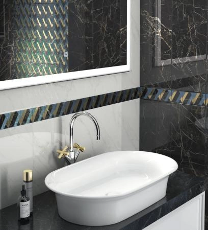 Раковина Kerama Marazzi CANALETTO КАНАЛЕТТО CN.wb.65 накладная 65, белая глянцевая