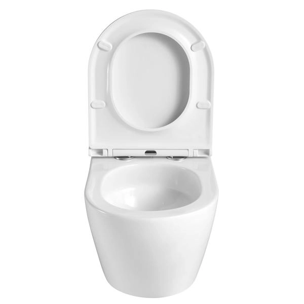 Унитазы Azario Унитаз подвесной безободковый Azario Grado AZ-0046-UQ3 с тонкой крышкой микролифт (Система смыва торнадо)