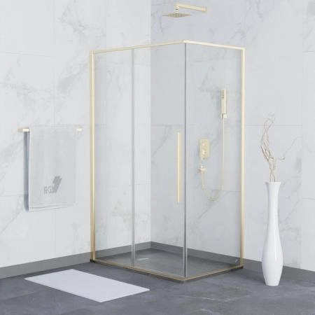 Душевой уголок RGW SV-42G Stilvoll 100x80 Золото Brush прозрачное