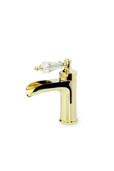 Смеситель для раковины Boheme Vogue золото с прозрачным SW 211-SW