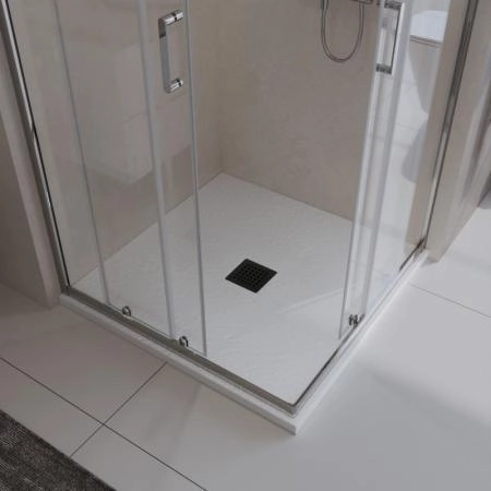 Душевой поддон BelBagno 80x80 искусственный камень белый квадратный TRAY-MR-UNO-A-80-35-W-CR