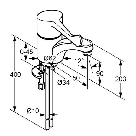 Смеситель Kludi Medi Care 341120524 для раковины