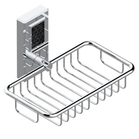THG Métropolis cristal noir Мыльница-корзина металлическая 160х95мм., подвесная, цвет: хром