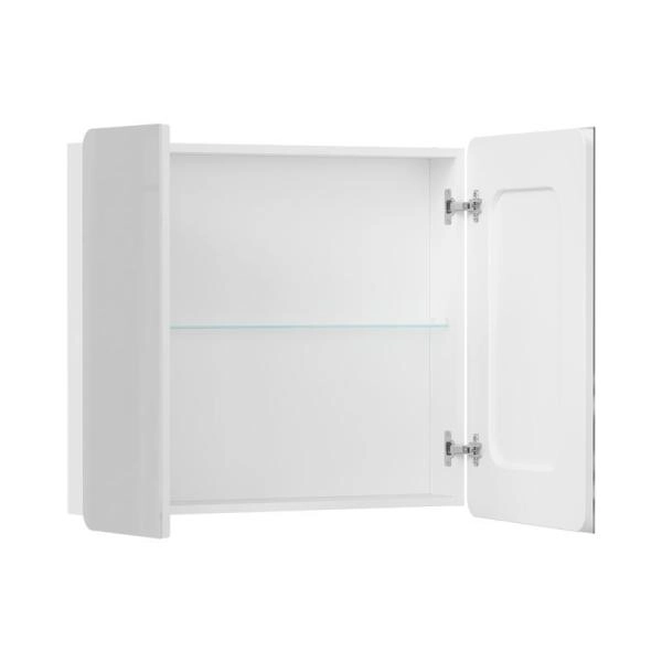 Шкаф зеркальный Volna 80 белый глянец