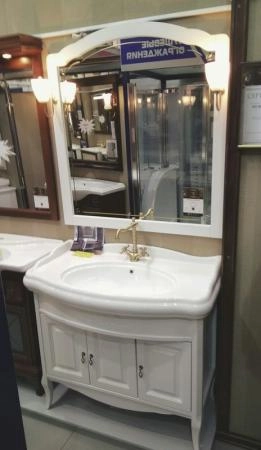 Тумба под раковину Opadiris Лоренцо 100-W 1000х912х535 мм цвет белый без патины напольная