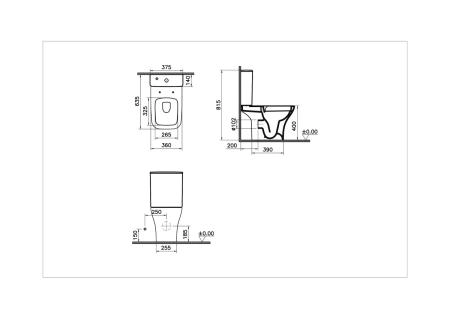 Унитаз-компакт напольный VitrA Polar