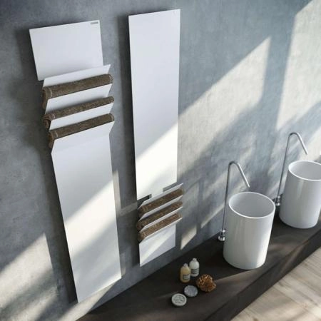 Antrax Flaps Полотенцесушитель 35x121Hсм., Dx, электрический, цвет: белый матовый