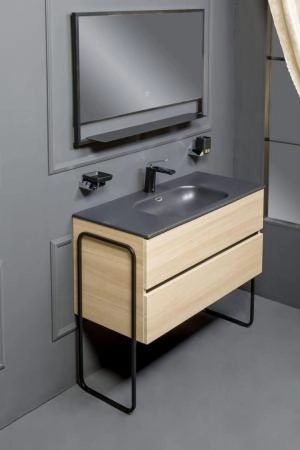 Тумба без раковины Boheme Vallessi 80*46cm LIGHT OAK мат. 2 полки 837-080-L
