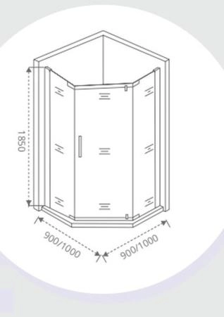 Душевой уголок GOOD DOOR ORION PNT-100-C-CH 100x100 прозрачное