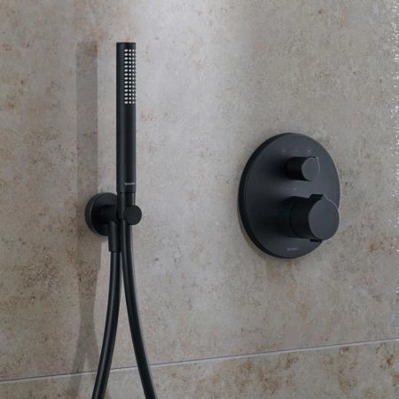 Duravit Shower Ручной душ, 1 режим: дождь, цвет: черный матовый