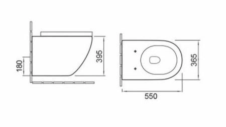 Унитаз подвесной SantiLine  SL-5002  сиденье микролифт
