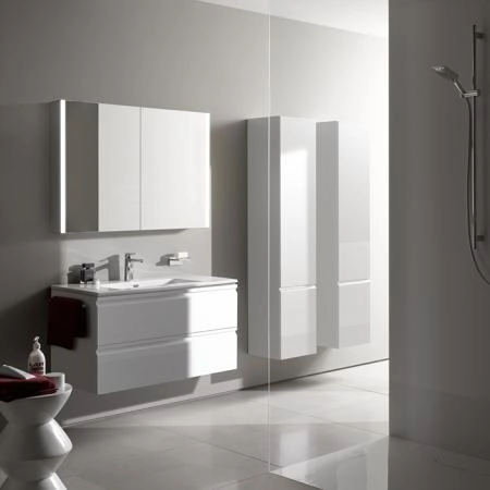 Laufen Pro S Тумба с раковиной 60x50x54.5cм., с механизмом мягкого закрывания, с 2 ящиками, с 1 отв., подвесная, цвет: белый глянцевый