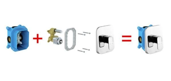 Смеситель встроенный для душа без переключателя Ravak 10° для R-box TD 066.00