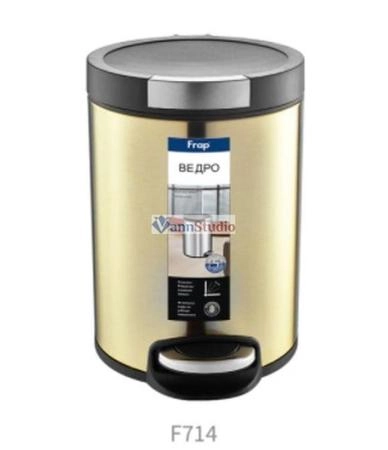 Ведро для мусора Frap F714 бронза 5L