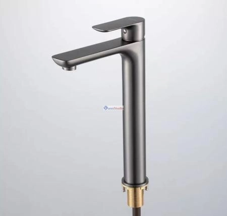 Смеситель высокий для раковины Gappo G1048-92 Оружейная сталь