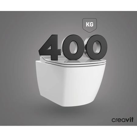 Унитаз CREAVIT ELEGANT подвесной безободковый с биде EG321-00CB00E-0000 (сиденье отдельно)