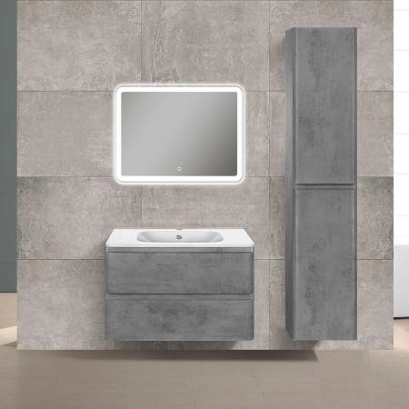 Тумба под раковину Vincea Vico 800 подвесная, 2 выкатных ящика soft close, Beton