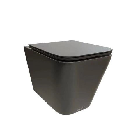 Унитаз Cerutti SPA MAIELLA Aria MB подвесной безободковый черный матовый CT9163 (500х350х320)