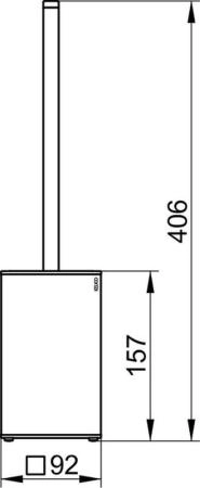 Туалетный ершик KEUCO Edition 90 Square 19069010100 Хром/антрацит/черный