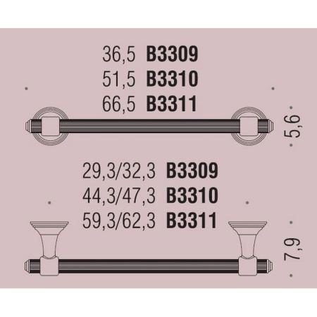 Полотенцедержатель Colombo Hermitage В3309 36,5см хром