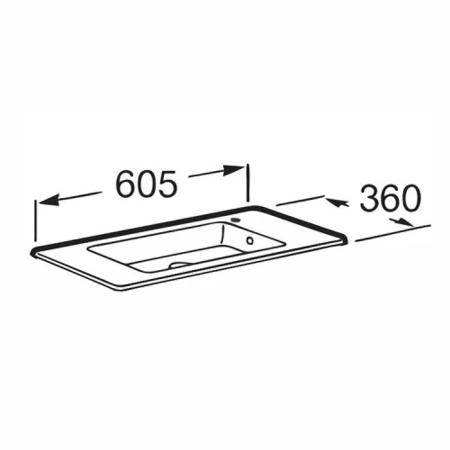 Roca Debba Compact Unik Раковина встраиваемая сверху 60x36см, с 1 отв., цвет: белый