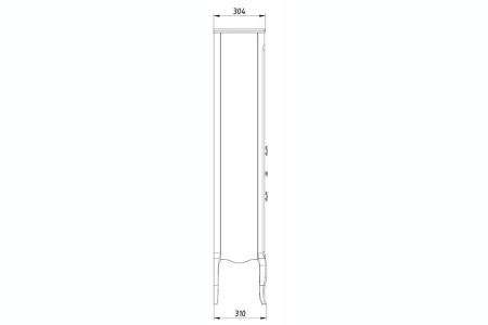 Пенал ASB-Woodline Модерн 40 Антикварный Орех
