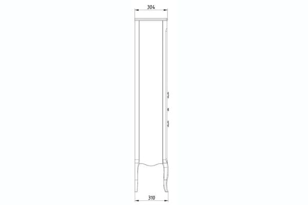 Пенал ASB-Woodline Модерн 40 Антикварный Орех