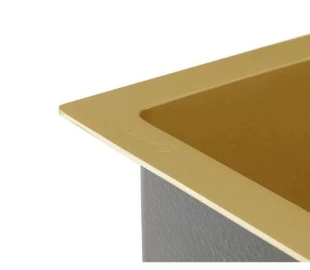 Кухонная мойка Gappo GS6050-3 60x50 сатин золотой нерж.сталь