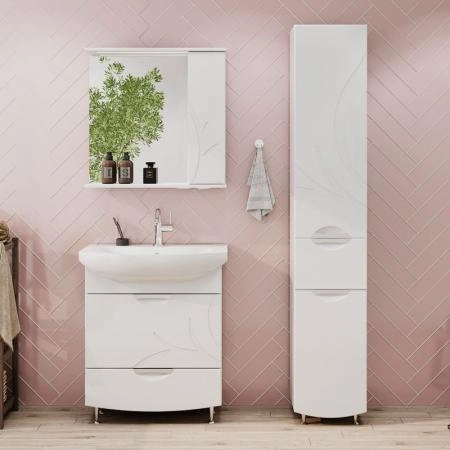 Тумба для ванной Volna Adel 60.2Y напольная (Балтика) раковина отдельно