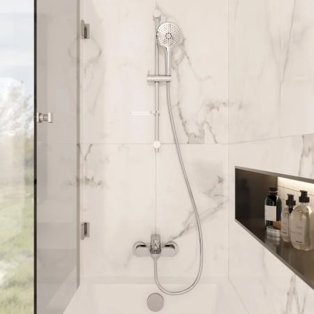Смеситель VitrA Flow Soft  A42946EXP настенный однорычажный хром латунь