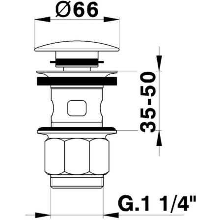 CISAL Донный клапан, ZA00162024, цвет:  золото