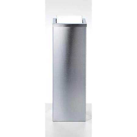 Decor Walther DW 1013 Корзина для бумаги 20x20x60см, с крышкой, напольная, цвет: сталь матовая