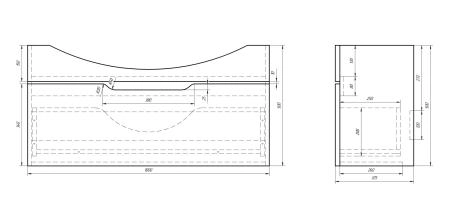 Тумба под раковину Dreja Q Laguna 105 99.0104 подвесная цвет белый