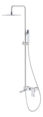 Душевая система Boheme Q белый, ручка хром, золото черная, ультрамарин (прямая, изогнутая) 148-W