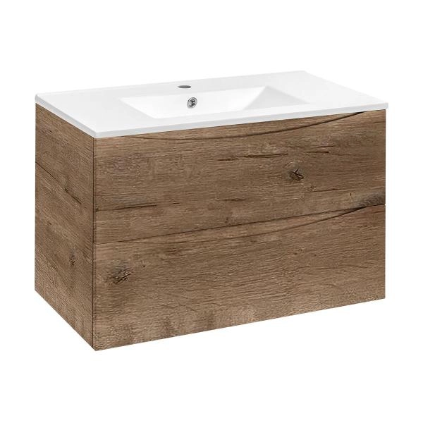 Тумба под раковину Vincea Mia 900 подвесная, 2 выкатных ящика soft close, V.Oak