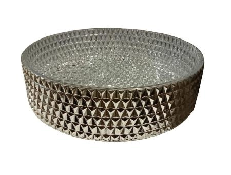 Раковина Boheme чаша круглая хрустальная серебро 39*12см 817-S