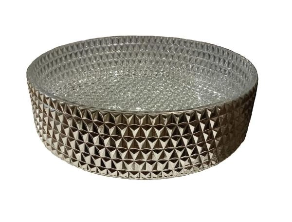 Раковина Boheme чаша круглая хрустальная серебро 39*12см 817-S