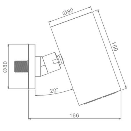 Верхний душ RAGLO R452.07.09, графит