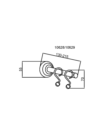 Карниз для шторки ванны Boheme BRILLANTE 10458
