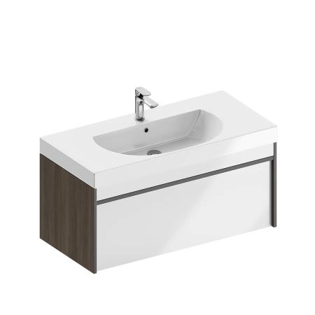 Тумба Kerama Marazzi MODULA МОДУЛА MO.100.1+1\AR подвесная 100 с ящиком 1+1, арабика