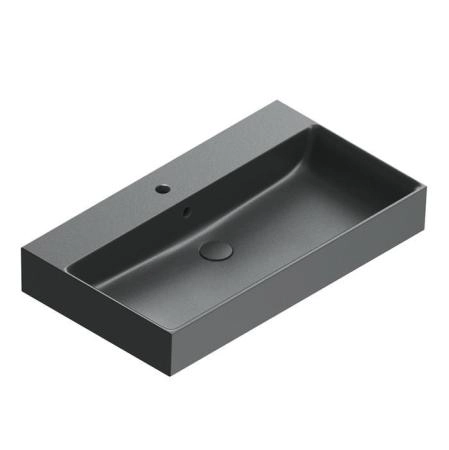 Catalano Premium Раковина 80x47см, с 1 отв., цвет: черный матовый