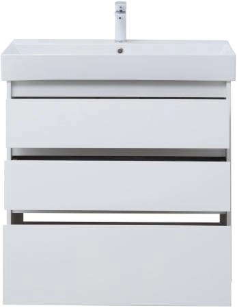 Тумба под раковину Aquanet Nova Lite 85 белый глянец (3 ящика)