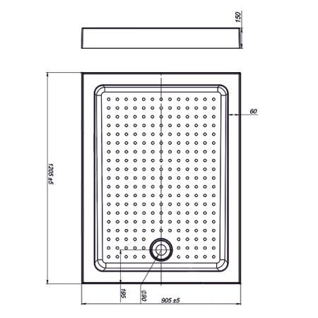 Поддон для душа Vincea акриловый VST-3AR-9012, 1200*900*150
