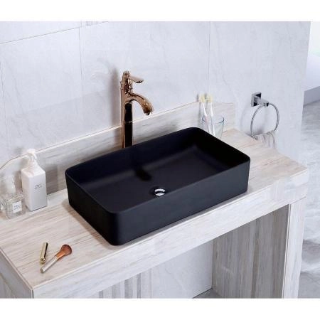 Раковина Ceramalux NC 9396MB Black matt 60 см на столешницу