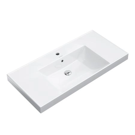 Раковина Kerama Marazzi CUBO КУБО CU.wb.100 подвесная\мебельная 100, белая глянцевая