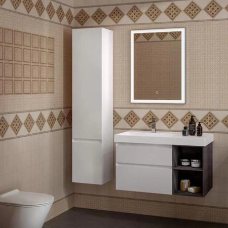 Пенал Kerama Marazzi CUBO КУБО CUB.165Lh\WHT.M подвесной левый 165, белый матовый